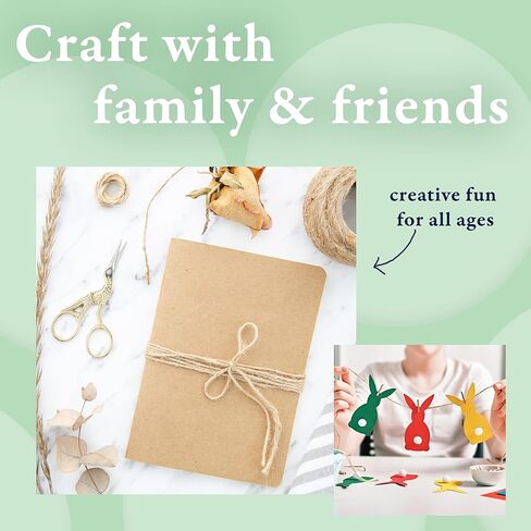 BeCraftee Jute Twine - سلسلة خيوط القنب، خيوط للحرف اليدوية، حبل الجوت | مواد تعبئة صناعية شديدة التحمل، وتغليف الهدايا، وديكور المنزل، والبستنة | عبوتان بطول 656 قدم وسمك 2 مم in Kuwait