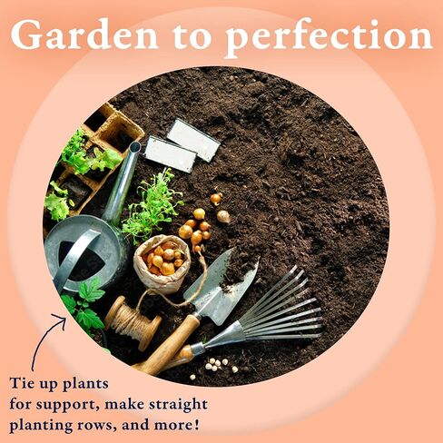 BeCraftee Jute Twine - سلسلة خيوط القنب، خيوط للحرف اليدوية، حبل الجوت | مواد تعبئة صناعية شديدة التحمل، وتغليف الهدايا، وديكور المنزل، والبستنة | عبوتان بطول 656 قدم وسمك 2 مم in Kuwait