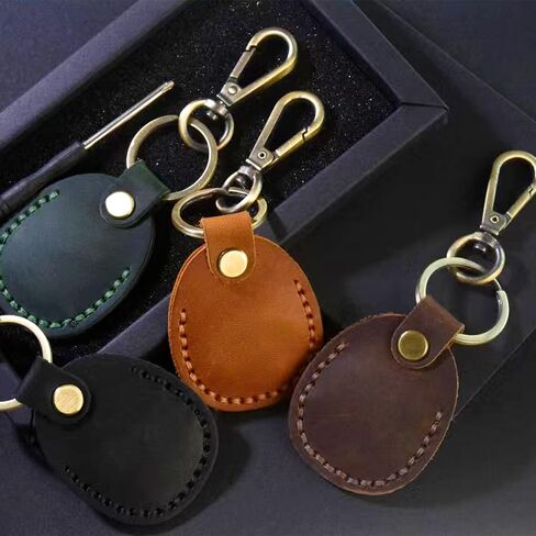 4 Pack Genuine Leather Holder Keychain for Apple Airtag Handmade Case in Kuwait
