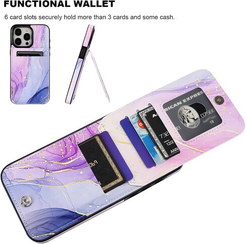 Vaburs for iPhone 15 Pro Max Wallet Case Card Holder, White Leopard in Saudi Arabia
