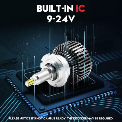 VEHICODE D1S D2S D3S D4S 360 D2H LED لمبة 6000K-6500K جهاز عرض أبيض ضوء الضباب 35W DS1 DS2 D2R DS3 DS4 D4R استبدال زينون HID (عبوتان) in Kuwait