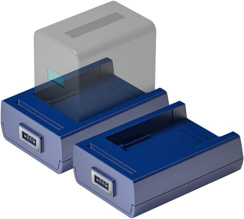 طقم شحن كاميرا الفيديو NP-FV100 / FV70 / FV50 مكون من قطعتين لشاحن كاميرا متعدد العلامات التجارية متوافق مع Sony DCR FDR-AZ HDR-CX HDR-PJ HDR-TD HDR-XR HXR-NX NEX-VG PXW in Saudi Arabia
