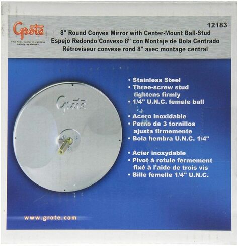 Grote 12183 Convex Mirror, 8" in Kuwait