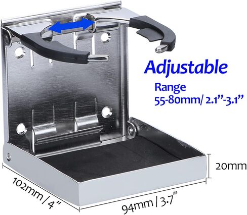 316 Stainless Steel Adjustable Folding Cup Holder, Boat Cup Drink Holder for Boat/Marine/RV/Car, Marine Stainless Cup Holder, Folding Drink Holder in Kuwait