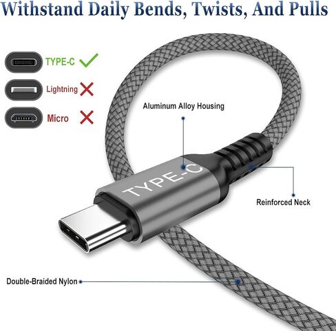Basesailor USB C to USB C 100W Charger Cable 10FT with Adapter,Type C Power Fast Car Charging Cord for iPhone 15 Pro Plus Max,MacBook,iPad Air 5 4 5th Mini 6,Samsung Galaxy S24 Ultra 24 S23 S22 FE in Saudi Arabia