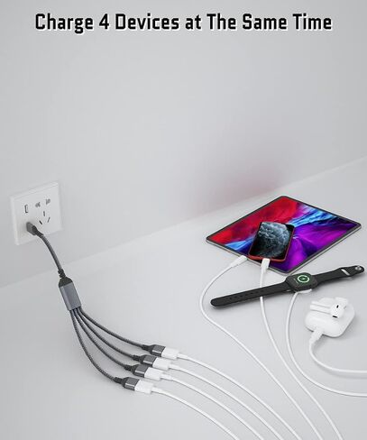 Elebase USB Splitter 1 in 4 Out for PS5,USB Charger Splitter Y Cable 1FT in Saudi Arabia