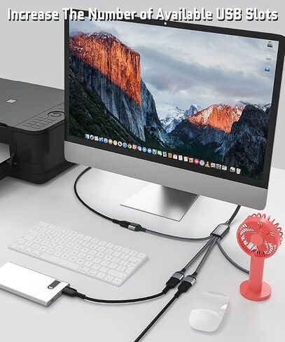 Elebase USB Splitter 1 in 4 Out for PS5,USB Charger Splitter Y Cable 1FT in Saudi Arabia