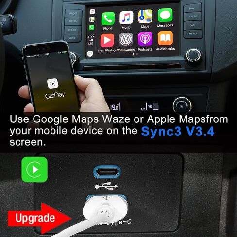 Stance Tuning SYNC 3 carplay USB Module, Type C + USB Interface Upgrade Module, Compatible SYNC 3.4 USB hub,hc3z-19a387-E hc3z-19a387-B - Blue in Saudi Arabia