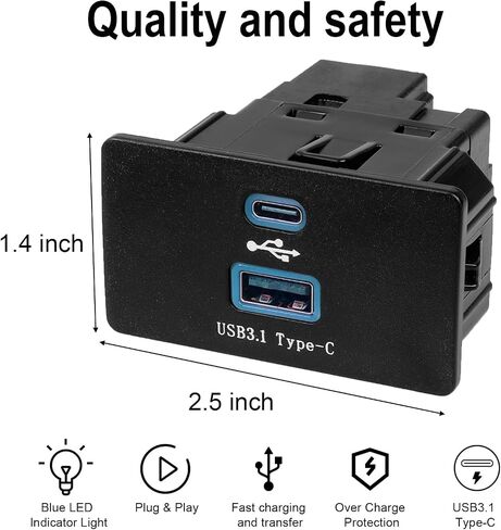 Stance Tuning SYNC 3 carplay USB Module, Type C + USB Interface Upgrade Module, Compatible SYNC 3.4 USB hub,hc3z-19a387-E hc3z-19a387-B - Blue in Saudi Arabia