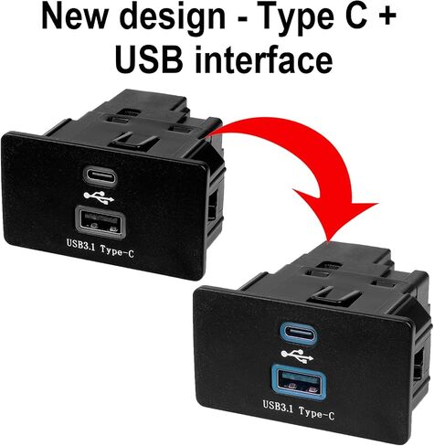Stance Tuning SYNC 3 carplay USB Module, Type C + USB Interface Upgrade Module, Compatible SYNC 3.4 USB hub,hc3z-19a387-E hc3z-19a387-B - Blue in Saudi Arabia