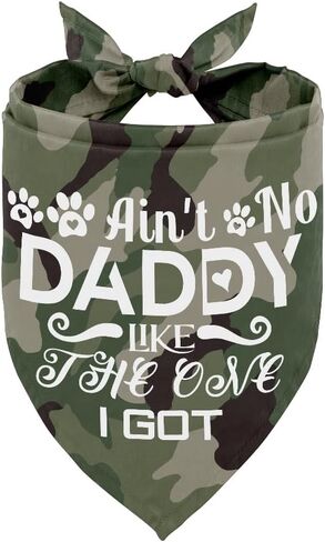 Dog Bandana, Dog Bandana, Camouflage Dog Scarf Printing, Dog Scarf Accessories, Dog Bandana Pet Scarf, Christmas Birthday Dog Dad's Gift, Ain't No Daddy Like The One I Got (M32) in Saudi Arabia