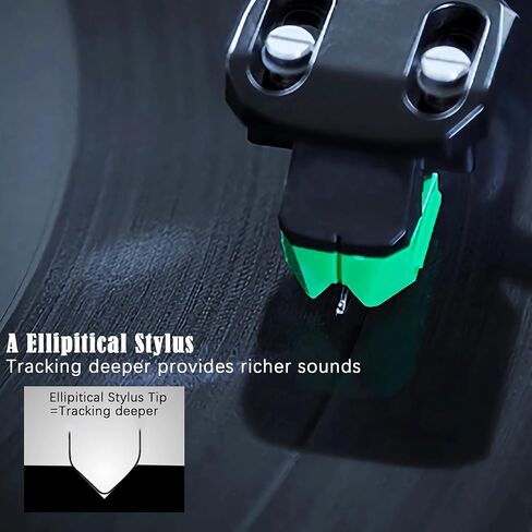 استبدال إبرة مشغل التسجيل لقلم AT-VMN95E، إبرة القرص الدوار البيضاوية المتوافقة مع مشغل تسجيل الفينيل Audio-Technica AT-LP120X ويناسب خراطيش القرص الدوار من سلسلة VM95 in Kuwait