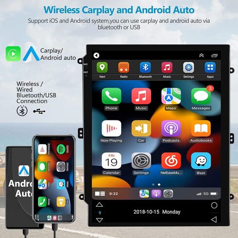 2G 64G Radio for Ford Edge 2013-2015 Android Car Stereo with Apple Carplay, Rimoody 9.7 Inch Touch Screen Car Radio with GPS Navigation Bluetooth FM HiFi WiFi Android Auto + AHD Backup Camera in Saudi Arabia