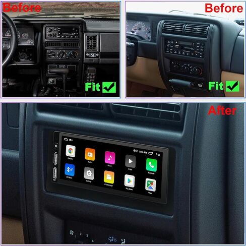 لترقية الراديو Chrysler Dodge Jeep Plymouth 1974-2003، نظام ملاحة ستيريو Android 13، وحدة المعالجة المركزية 6.8 بوصة رباعية النواة، Carplay وAndroid Auto، كاميرا مجانية in Kuwait