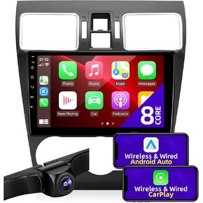 ترقية راديو سيارة Android Car متوافقة مع Carplay Wireless Android Auto لـ Subaru Forester Impreza WRX 8 Core Touchscreen Stereo Bluetooth GPS WiFi AM/FM Camera Cameraging Unter (2016-2018)