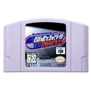 Instr N64 Games Cartridge Wayne Gretzky's 3D Hockey NTSC Version Retro تم إعادة بنائها