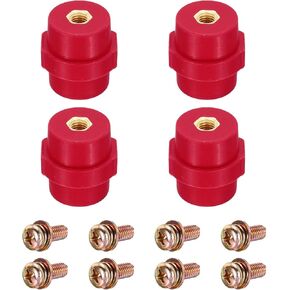 MECCANIXITY 4pcs SM-51 Busbar Insulator, Polyester Standoff Insulators, High-Strength with M8 Screws, Studs, Washers for Power Distribution Cabinet