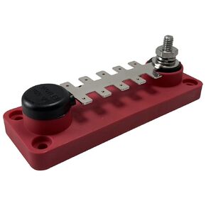 Sherco-Auto 10 Point Tab Type Red Power Distribution Block Terminal Busbar .250 1/4 Tab - Made in USA