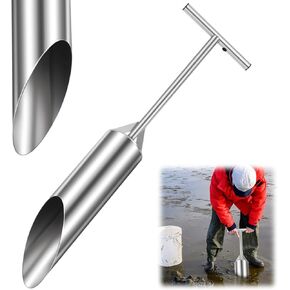 Blulu 36 Inch Clam Gun Stainless Steel for Clamming with Vent Pipe and Valve Clam Tool for Clam Hunting Recreational Diggers and Harvesters