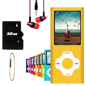 MP3 Player / MP4 Player, Hotechs MP3 Music Player with 32GB Memory SD Card Slim Classic Digital LCD 1.82'' Screen Mini USB Port with FM Radio, Voice Record