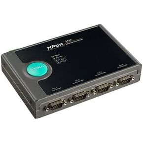 MOXA NPort 5450-T 4-Port RS-232/422/485 Ethernet Serial Device Server, -40 to 75C op Temp, Moxa 4-Port RS-232/422/485 to Ethernet 10/100 Device Server w/LCD Display