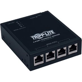 TRIPP LITE 4-Port IP Serial Console / Terminal Server TAA GSA (B095-004-1E) device & server