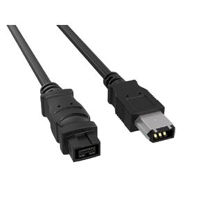CableLeader 10ft IEEE 1394b FireWire 800 9-pin to 6-pin Male to Male Data Transfer Cable, High Speed Firewire 9 Pin to 6 Pin Converter Cable for DV Camera Camcorder, Black