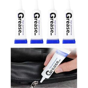 4 Pack Zipper Lube Snap and Zipper Lubricant for Boat Care Marine Snap Lube Stick Tube for Boat, Canvas, Wetsuit Drysuit with Brush