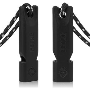 商品图片 PETAC GEAR Emergency Whistle, Safety Survival Whistles with Lanyard, High Pitch Survival Whistle for Hunting Hiking Camping Hunting Fishing Boating