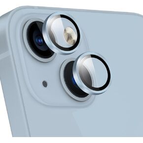 متوافق مع iPhone 14 / iPhone 14 Plus Camera Lens Protector ، غطاء الكاميرا الخلفي 1: 1 ، وغطاء زجاجي 9H ، وغطاءًا غير مرئي للعدسة ، وحيدة العدسة المزدوجة ، ومضادة للانتعاش / مضاد للخروج ، وصولان فرديان (أزرق)