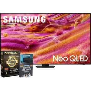 Samsung 65" Neo QLED 4K QN90F Smart TV (2025) Vision AI, Neo Quantum HDR+, Glare-Free Bundle with CPS Exclusive 1-Year Protection & Deco Gear Complete Home Theater Beginner's Guidebook