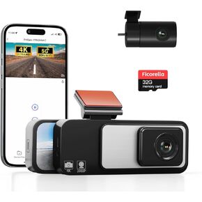 FC70 DASH CAM الخلفية الأمامية ، كاميرا HD Full Full Full للسيارات ، ومدمجة 5G WIFI & G-SENSOR ، الرؤية الليلية الفائقة ، HDR ، تسجيل حلقة ، التحكم في التطبيق ، شاشة وقوف السيارات على مدار 24 ساعة ، شملت بطاقة 32 جيجابايت