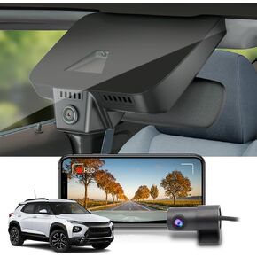 FITCAMX 4K DASH CAM مناسبة لـ CHEVY TRAILBLAZER 2021-2025 L LS LT ACTIVE RS لديه تمرير تلقائي (HD2-D5810) ، نمط OEM ، فيديو UHD 2160P ، WIFI & APP ، تسجيل حلقة ، G-SENSOR ، PLUCT & PLAY ، 64GB بطاقة