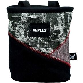 8BPLUS PROBAG - Chalk Bag for Climbing & Bouldering - Belt, Carabiner and Giftbox Included - Wide Opening - Brush Holders for Left & Right Handers