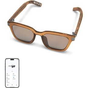 Smart AI Bluetooth Glasses for Women/Men with 144 Language Instant Translation & Interpretation, Outdoor Mode UV Protection 400, Multifunctional Smart Glasses for Men Women Touch Control(Brown)