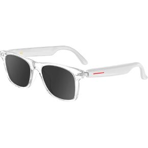Smart Glasses Bluetooth Audio Sunglasses for Men Women with Dual Stereo Speakers, Open Ear Music &HD Calling, Touch &Voice Assistant, UV Protection—Black