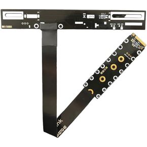 JMT PCIE 5.0 x16 to M.2 NGFF Key M Card Extension Cable 128G/bps GEN5 FCC Cable Compatible with M.2 NVMe Graphics Card (F43SP / 50CM)