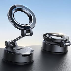 Lamicall for Magsafe Car Mount [70 رطلاً شفطًا قويًا] حامل هاتف مغناطيسي للسيارة ، 360 درجة من كوب الشفط للهاتف Mountboard & Windshiel
