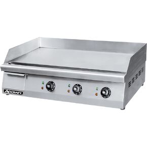 Adcraft 30" Countertop Electric Griddle with Thermostatic Controls and Heavy Duty with Temperatures ranging from 120-570 Degrees, NSF Certified, 220V, 30-inch, Stainless Steel