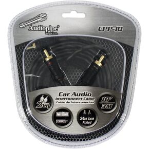Audiopipe CPP10 24kt Gold Plated Interconnect Cable 10ft
