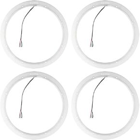 Kicker (2) 50KLSR65 6.5" Weather Proof Led Lighted Speaker Rings, 4 Total Rings