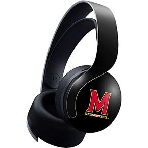 Skinit Decal Gaming Skin Compatible with Pulse 3D Wireless Headset for PS5 - Officially Licensed University of Maryland Collegiate Text Red Design