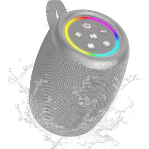 Bluetooth Speaker, Portable Wireless, Powerful Stereo Sound, IPX5 Waterproof, BT5.3, 15H Playtime, TWS Pairing, for Outdoor/Home/Travel/Beach/Shower, Electronics Gadgets, Birthday Gifts for Him Her