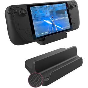 Stand Base for Valve Steam Deck Console Dock Accessories Handheld Game Gaming PC Holder Gamepad Mount Bracket - Black