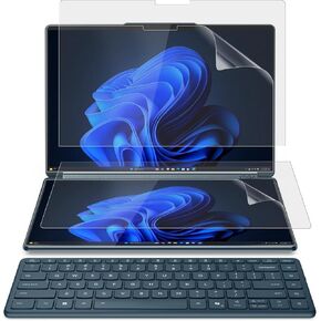 Keanboll 4 Pack Matte-Anti Glare Screen Protector for New 2025 Lenovo Yoga Book 9I (14iah10) عرض اللمس المحمول 14 بوصة (مجموعتين-شاشات أساسية وثانوية)