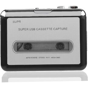 Cassette Player,Cassette Tape to MP3 Converter, Via USB Portable Cassette Tape Converter Captures MP3 Audio Music, Cassette to MP3 / for CD