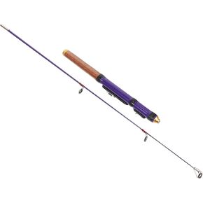 Happyyami 1Pc Outdoor Portable Ice Fishing Rod Lightweight Lure Fishing Tool with Comfortable Non Slip Handle for Easy Backpacking and Ice Fishing Gear