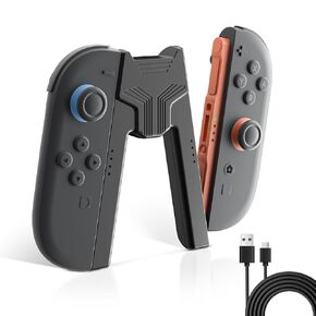Charging Grip for Switch 2 Joycon, AOLION V-Shaped Ergonomic Grip with LED, Type-C Cable, Lightweight, Quick Charging Accessories for Switch 2