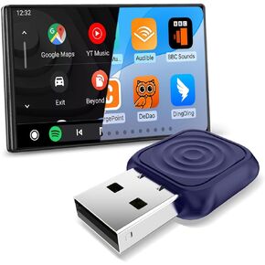 CarlinKit MiNi Ultra Wireless CarPlay & Android Auto Adapter - Plug & Play USB-A/USB-C Upgrade for Wired Cars | Retains OEM Mic, Sound Quality & Controls | OTA Updates