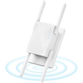 WiFi Extender Booster 1200 Mbps Dual Band (5GHz/2.4GHz) WiFi Extended Signal Booster for Home, Internet WiFi Repeater White